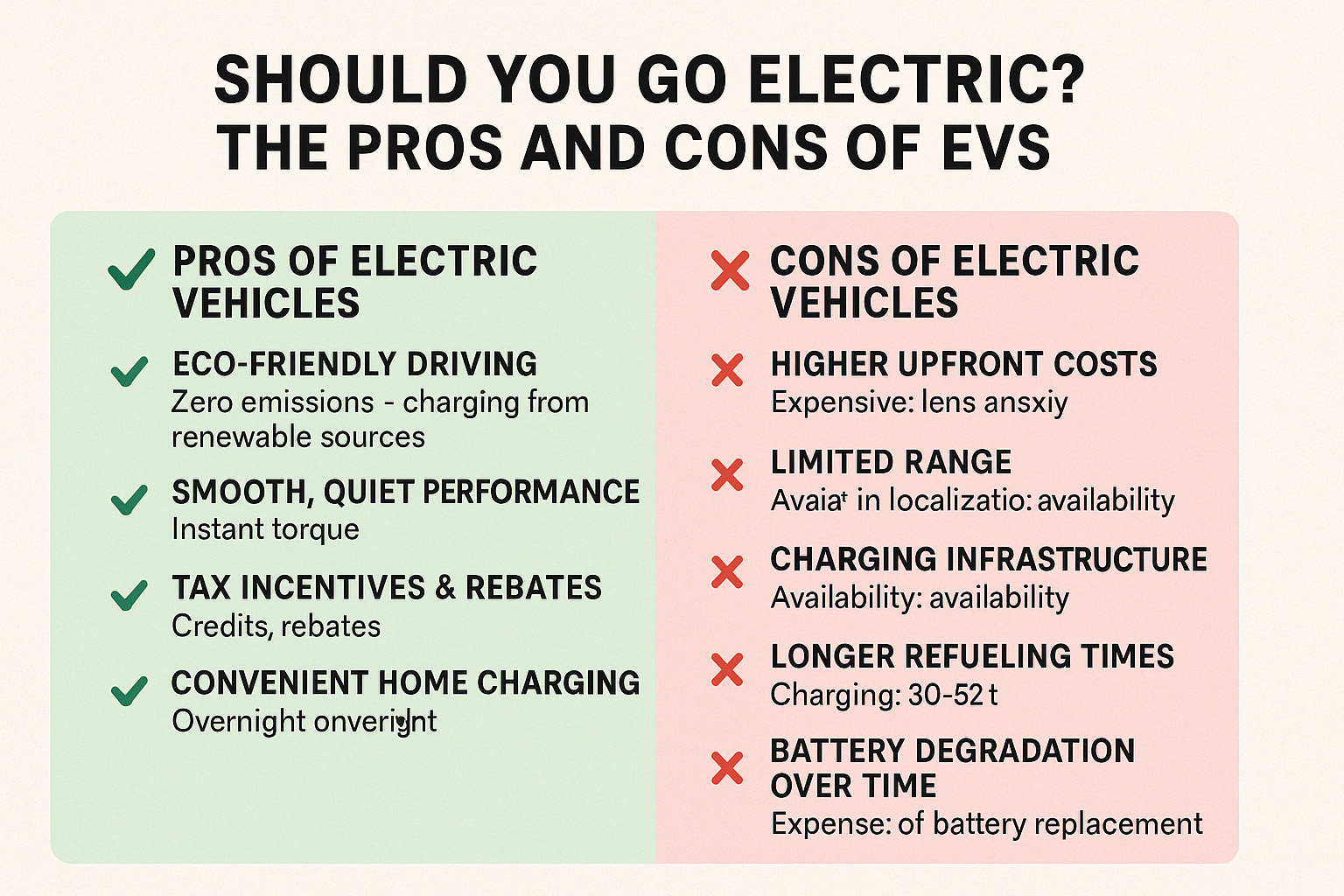 Go Electric? The Pros and Cons of EVs
